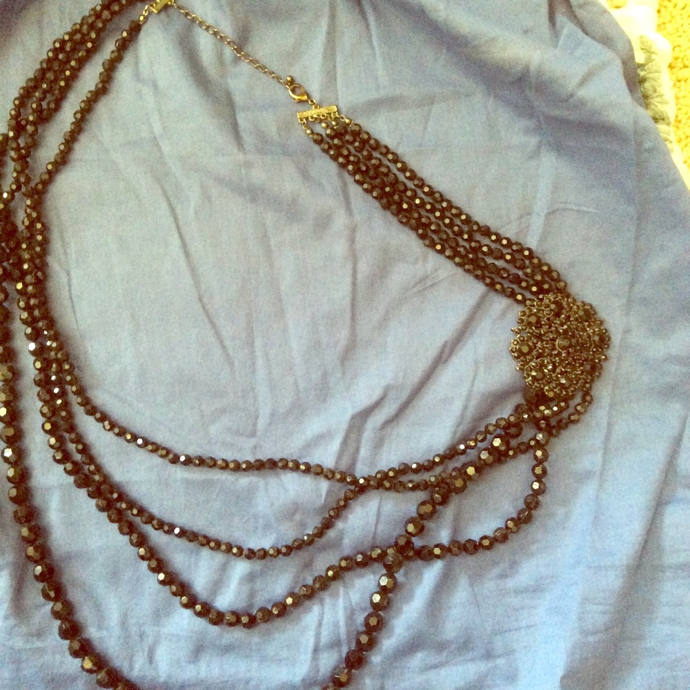 Black beaded necklace